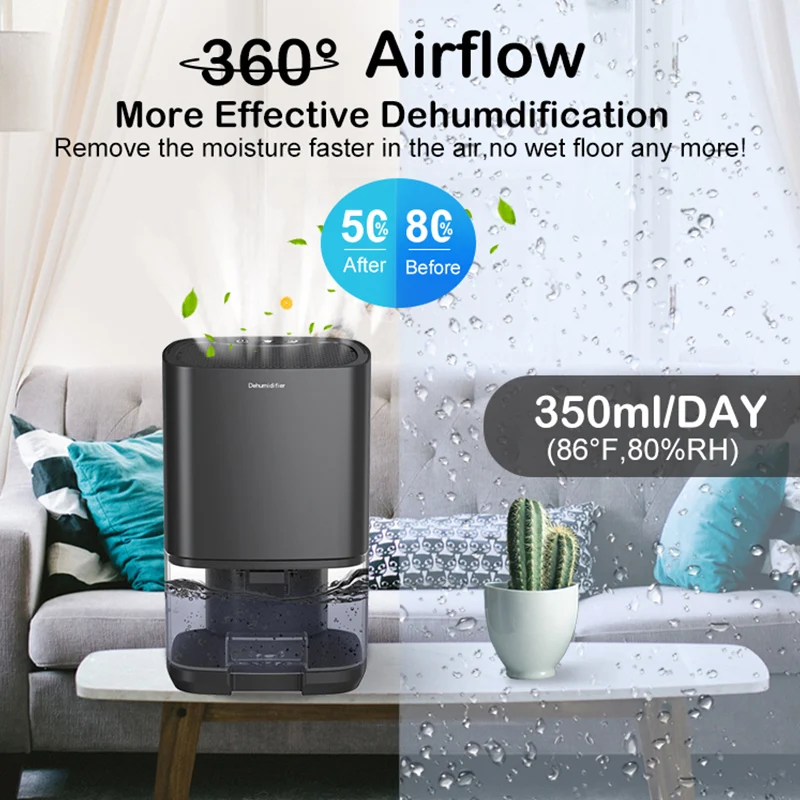 Air Dehumidifier With Portable Mute Moisture Absorbing Machine - Image 3