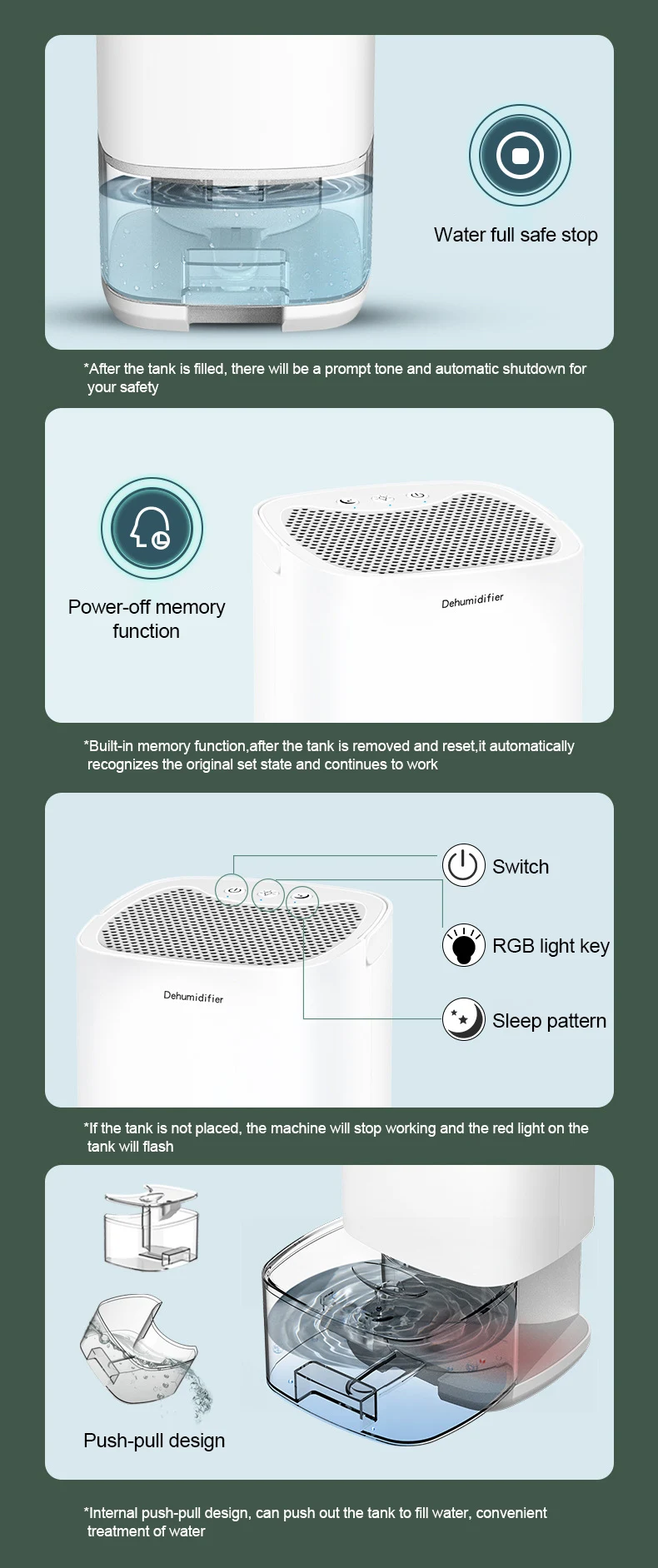Air Dehumidifier Portable Mute Moisture Absorbers Machine Air Dryer For Home Bedroom Office Kitchen Deodorizer Dryer EU/US plug Air Dehumidifier Portable Mute Moisture Absorbers Machine Air Dryer For Home Bedroom Office Kitchen Deodorizer Dryer EU/US plug