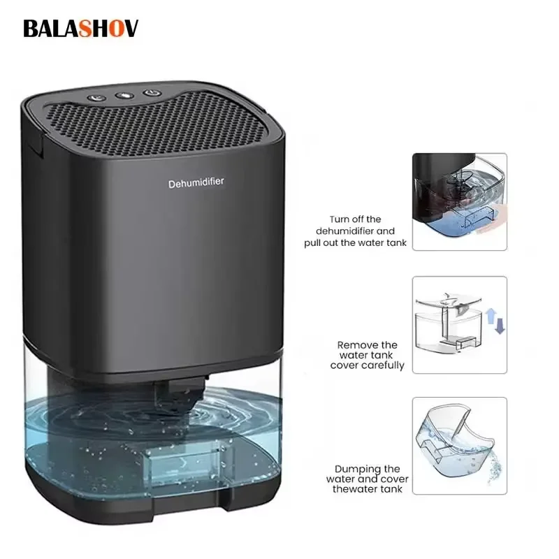 Air Dehumidifier With Portable Mute Moisture Absorbing Machine